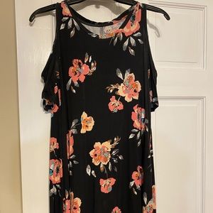 Foral off the shoulder dress